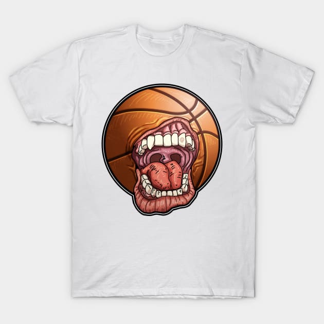 screaming mouth, basketball, March, Madness T-Shirt by HEJK81